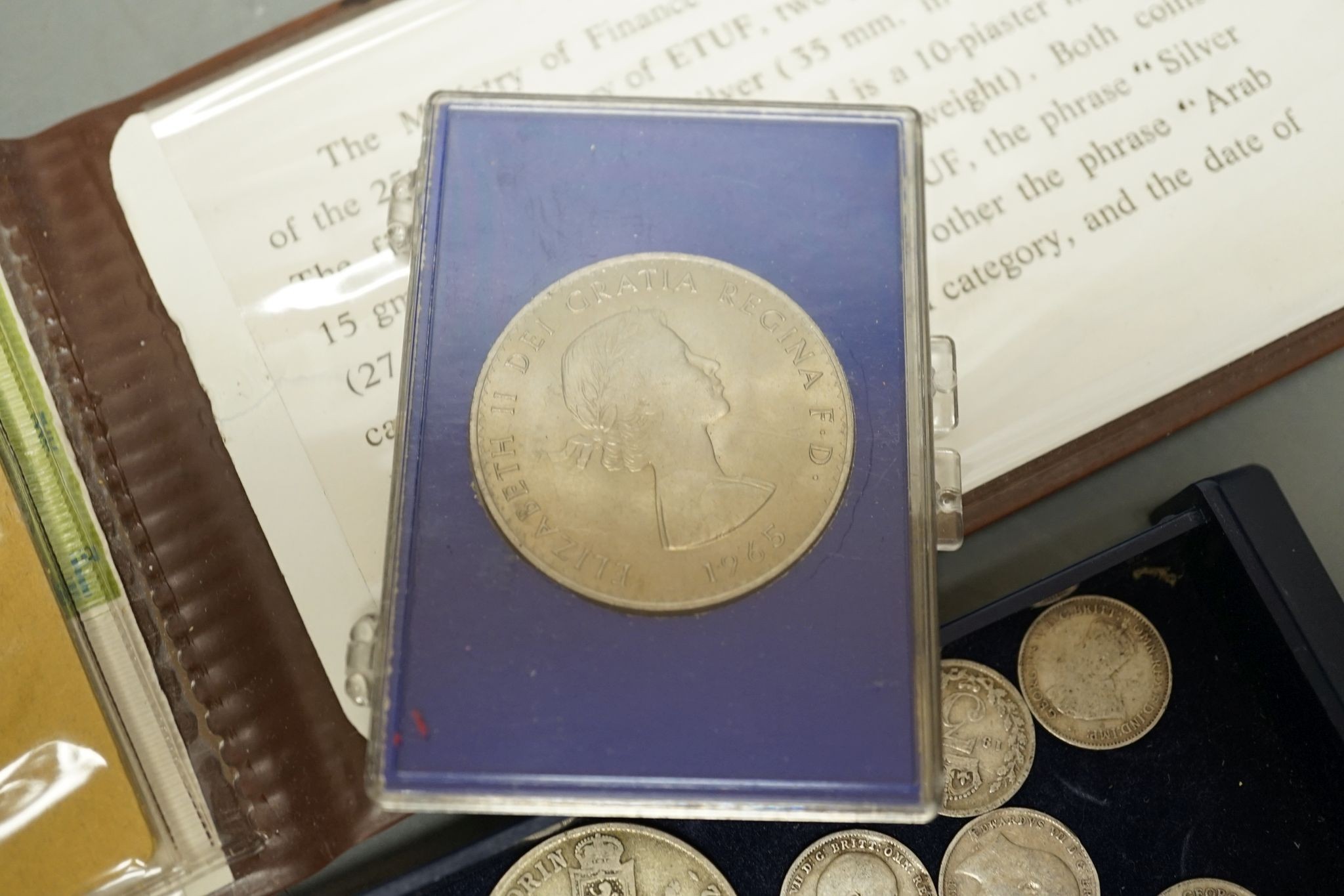 A group of Roman and later bronze coins